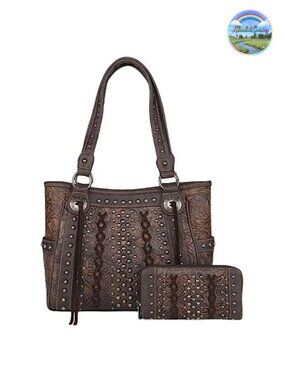 PU Leather Tote Bag Sugar Skull Western Hobo Shoulder Bag